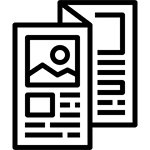 Real estate marketing kit service icon