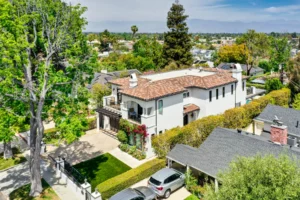 Aerial drone real estate photography — property overview
