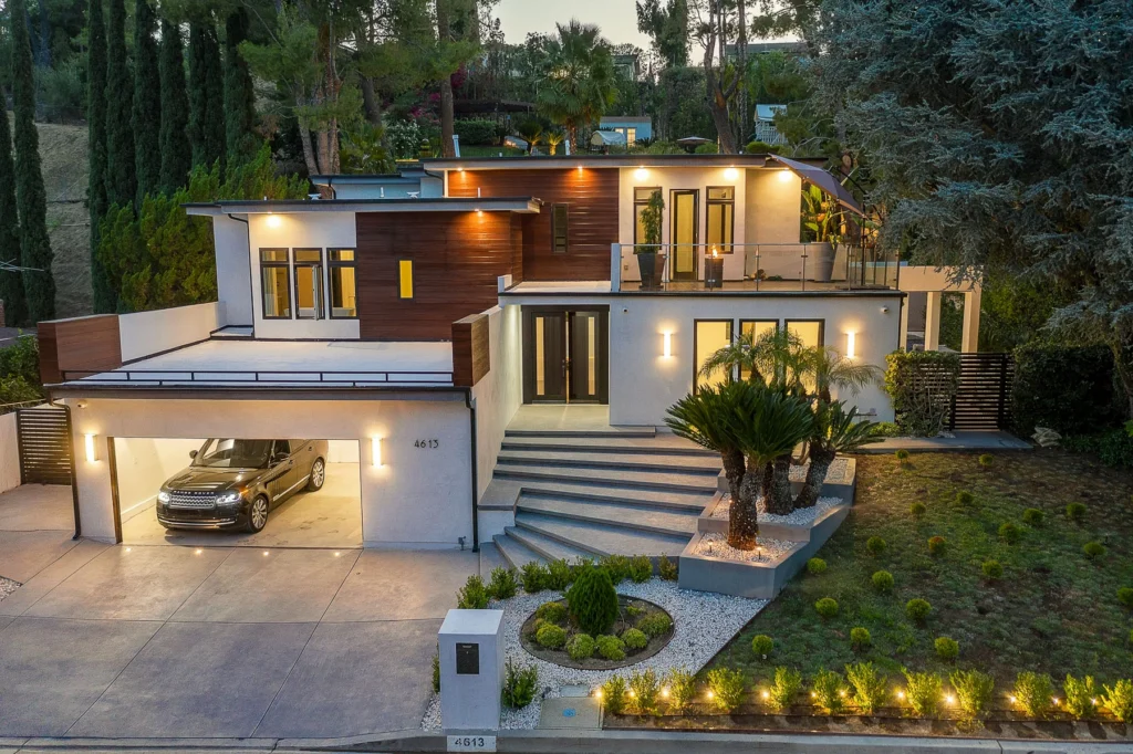 HDR aerial drone photography of property