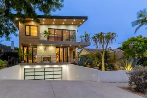 HDR real estate photography — exterior twilight