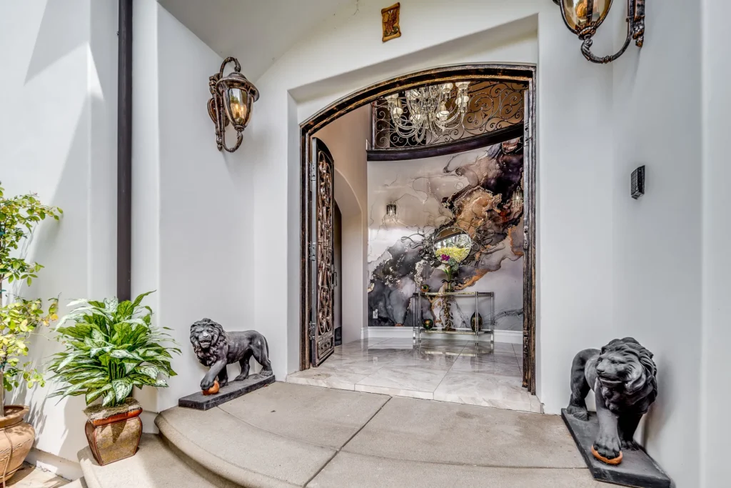 HDR real estate photography — front door entrance