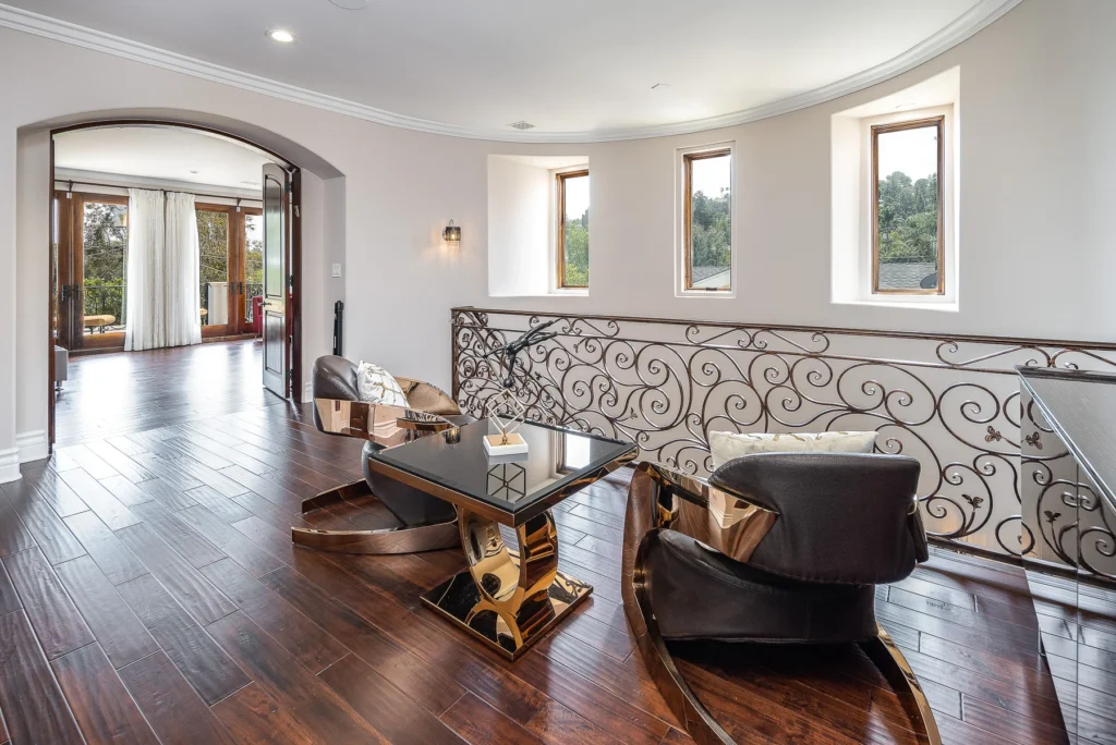 Professional real estate photography — hallway, master bedroom