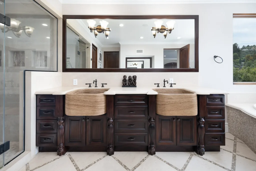Real estate photography — master bathroom vanity