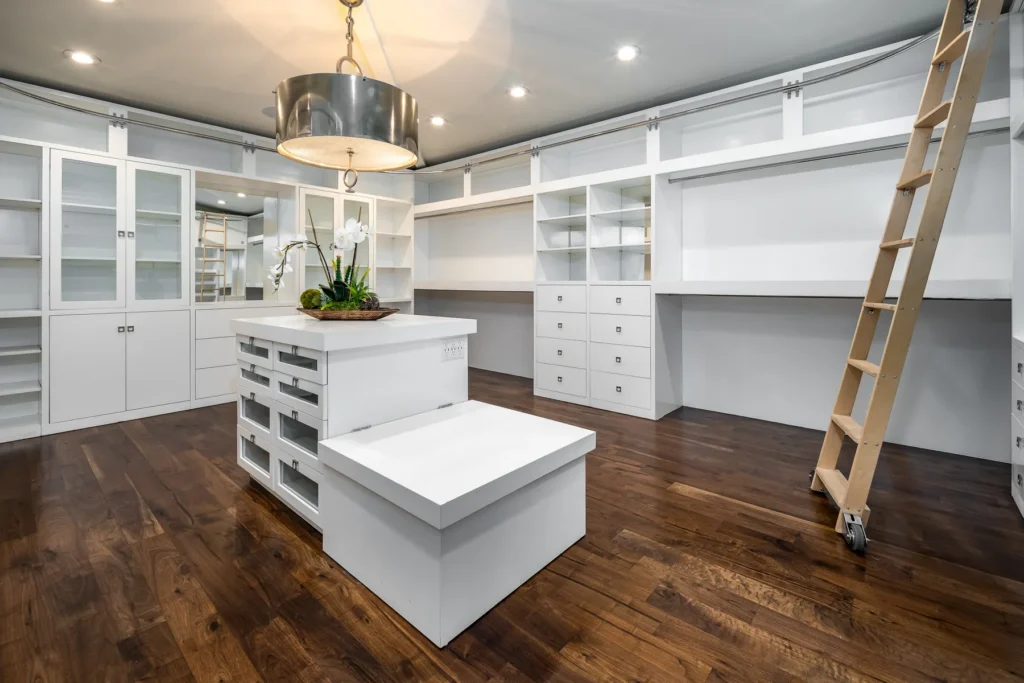 Professional real estate photography — bedroom walk in closet