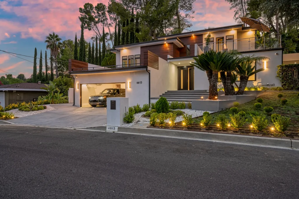 Twilight real estate exterior photography San Fernando Valley