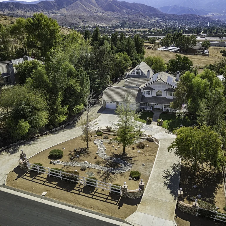 Aerial drone shot if the house